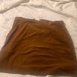 Vegan suede brown Banana Republic size 8 mini skirt, good used condition